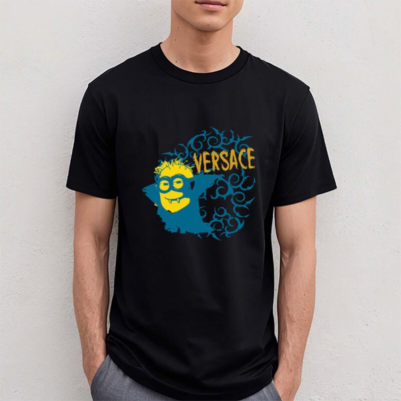 Minions Despicable Me Versace Brand Unisex T Shirt Cotton Tee TAT6371 4