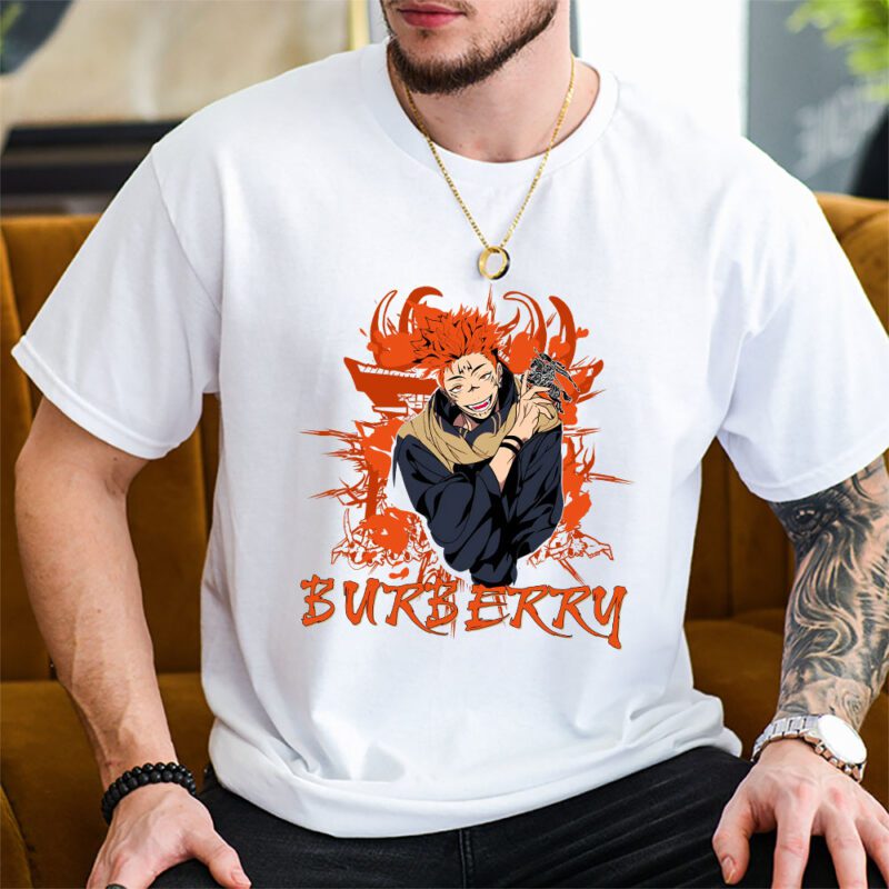 Monkey D Luffy Gear One Piece Burberry Brand Unisex T Shirt Cotton Tee TAT6286 2