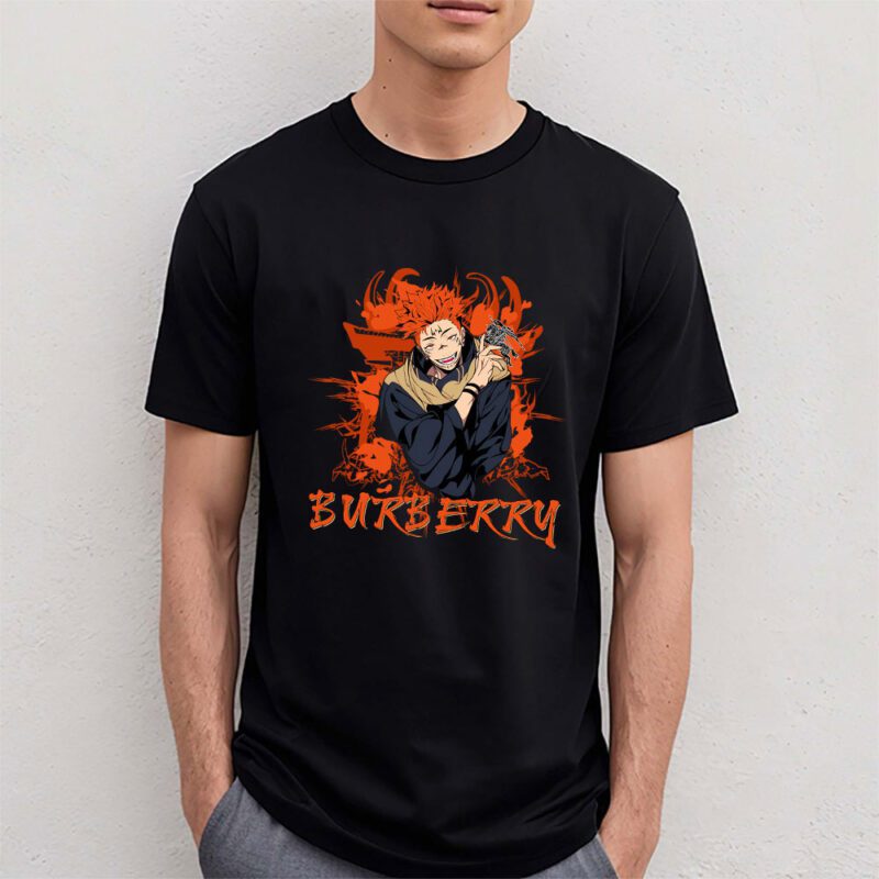 Monkey D Luffy Gear One Piece Burberry Brand Unisex T Shirt Cotton Tee TAT6286 4