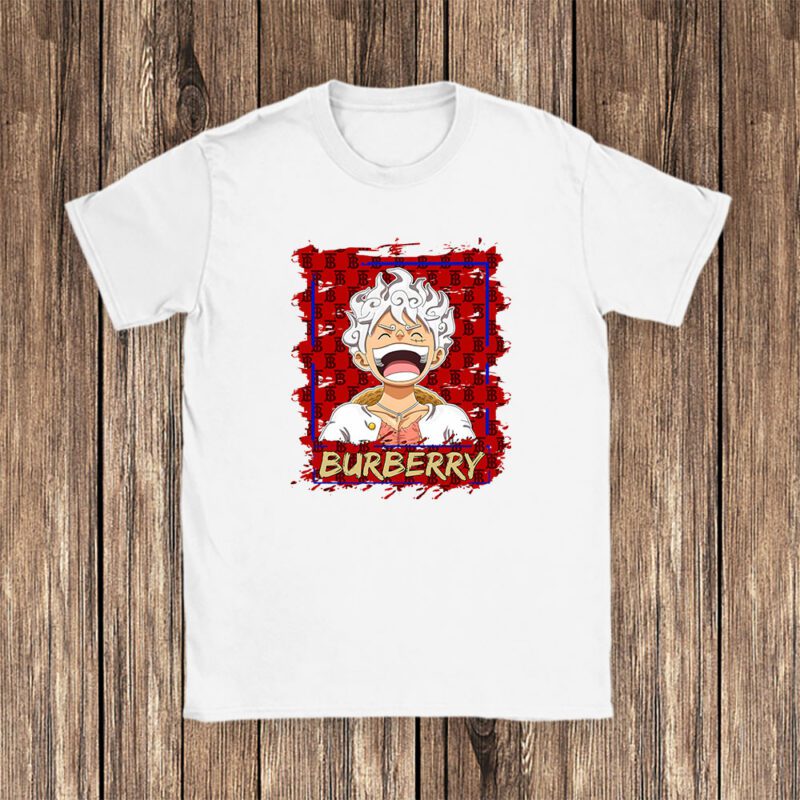 Monkey D Luffy Gear One Piece Burberry Brand Unisex T Shirt Cotton Tee TAT6554 1