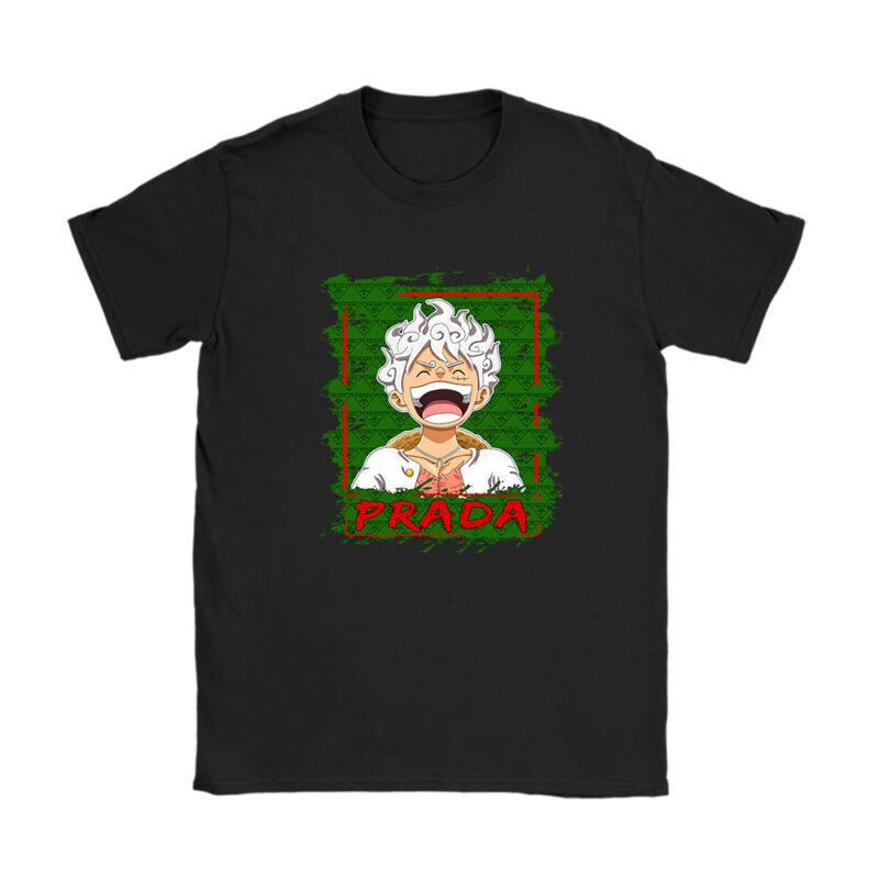 Monkey D Luffy Gear One Piece Prada Brand Unisex T-Shirt Cotton Tee TAT6557