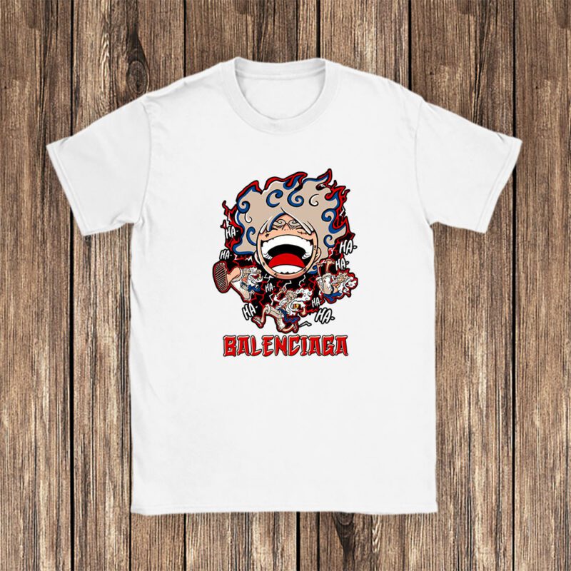 Monkey D Luffy One Piece Balenciaga Brand Unisex T Shirt Cotton Tee TAT6560 1