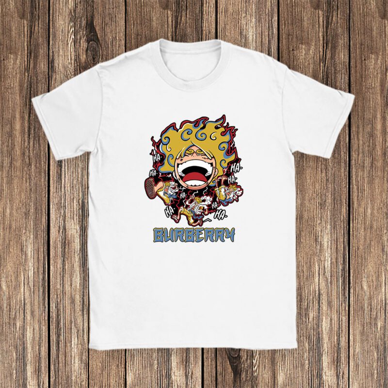 Monkey D Luffy One Piece Burberry Brand Unisex T Shirt Cotton Tee TAT6559 1