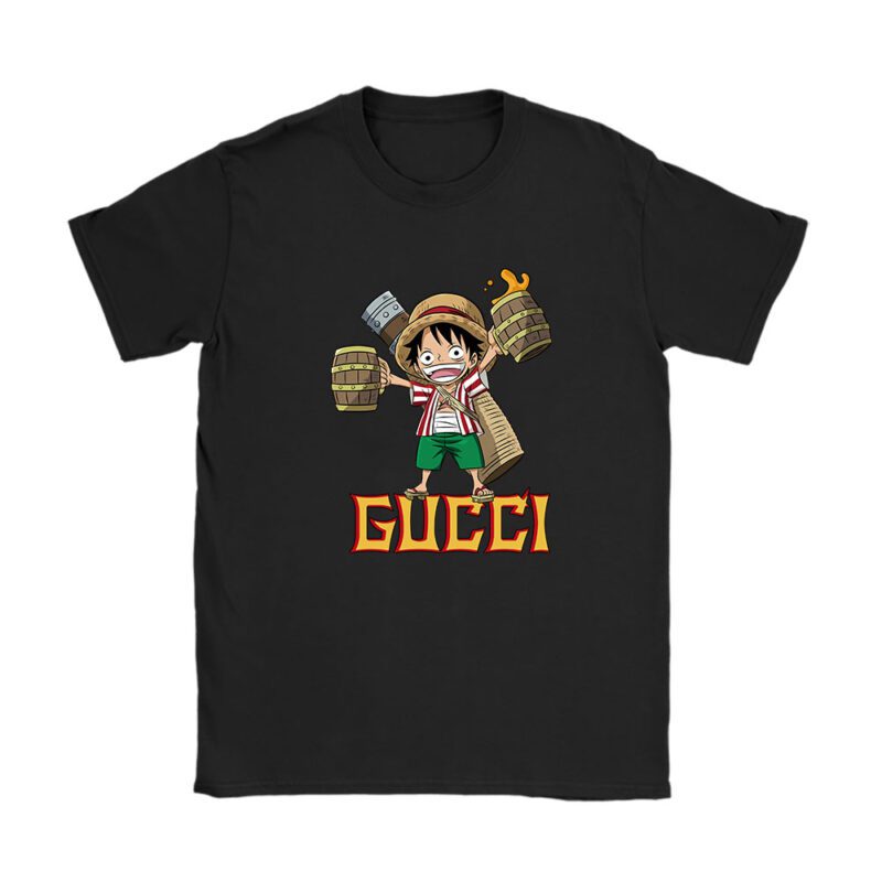 Monkey D Luffy One Piece Gucci Brand Unisex T-Shirt Cotton Tee TAT6562