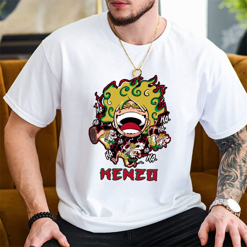 Monkey D Luffy One Piece Kenzo Brand Unisex T Shirt Cotton Tee TAT6565 2
