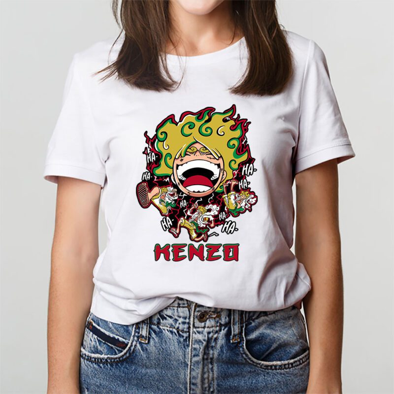 Monkey D Luffy One Piece Kenzo Brand Unisex T Shirt Cotton Tee TAT6565 3