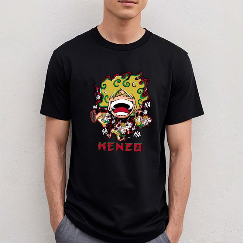 Monkey D Luffy One Piece Kenzo Brand Unisex T Shirt Cotton Tee TAT6565 4