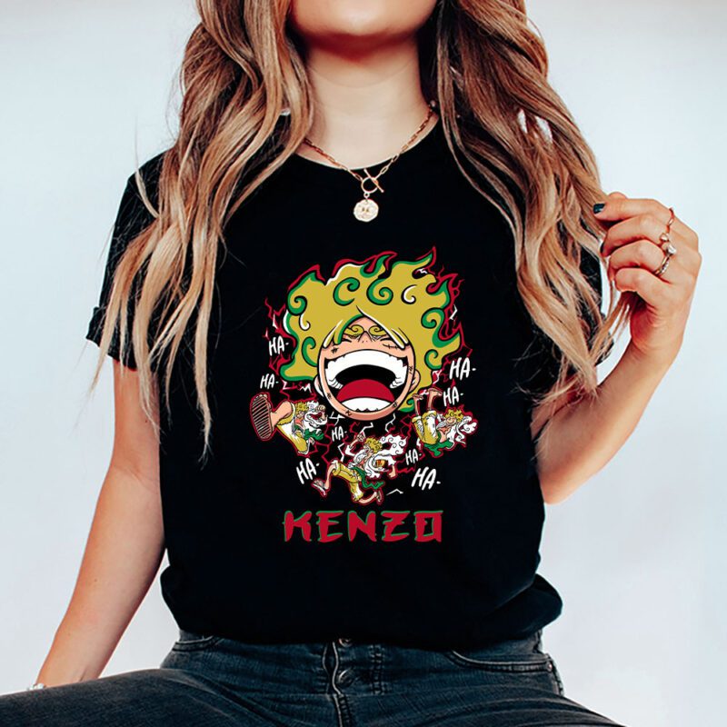 Monkey D Luffy One Piece Kenzo Brand Unisex T Shirt Cotton Tee TAT6565 5