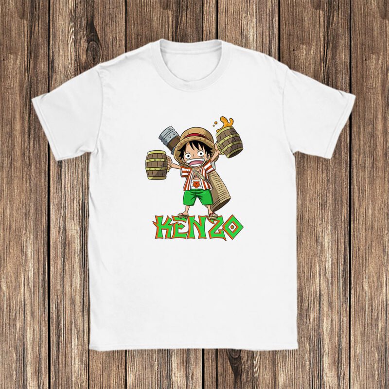 Monkey D Luffy One Piece Kenzo Unisex T Shirt Cotton Tee TAT7051 1