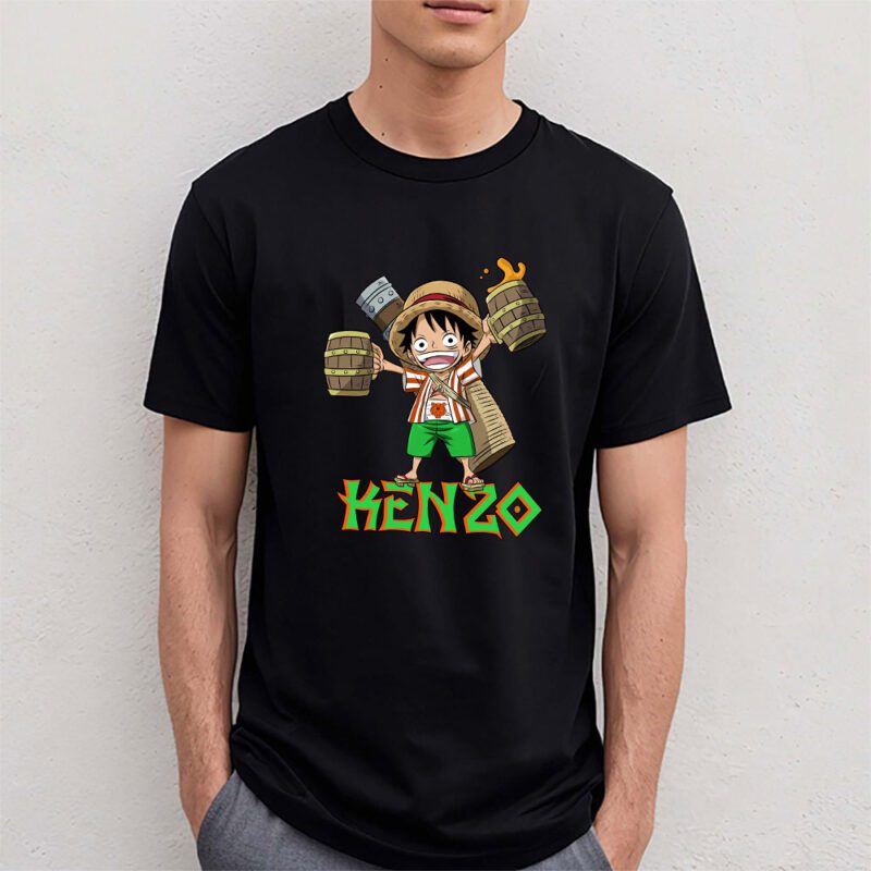 Monkey D Luffy One Piece Kenzo Unisex T Shirt Cotton Tee TAT7051 4