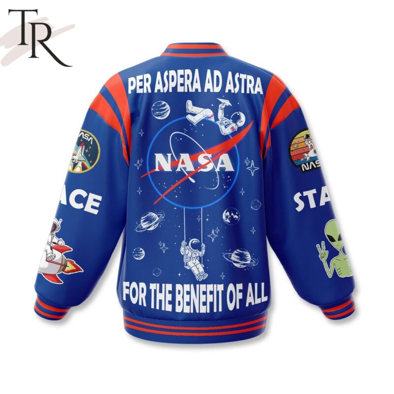 Nasa Per Aspera Ad Astra For The Benefit Of All Baseball Jacket TBJ1087 2