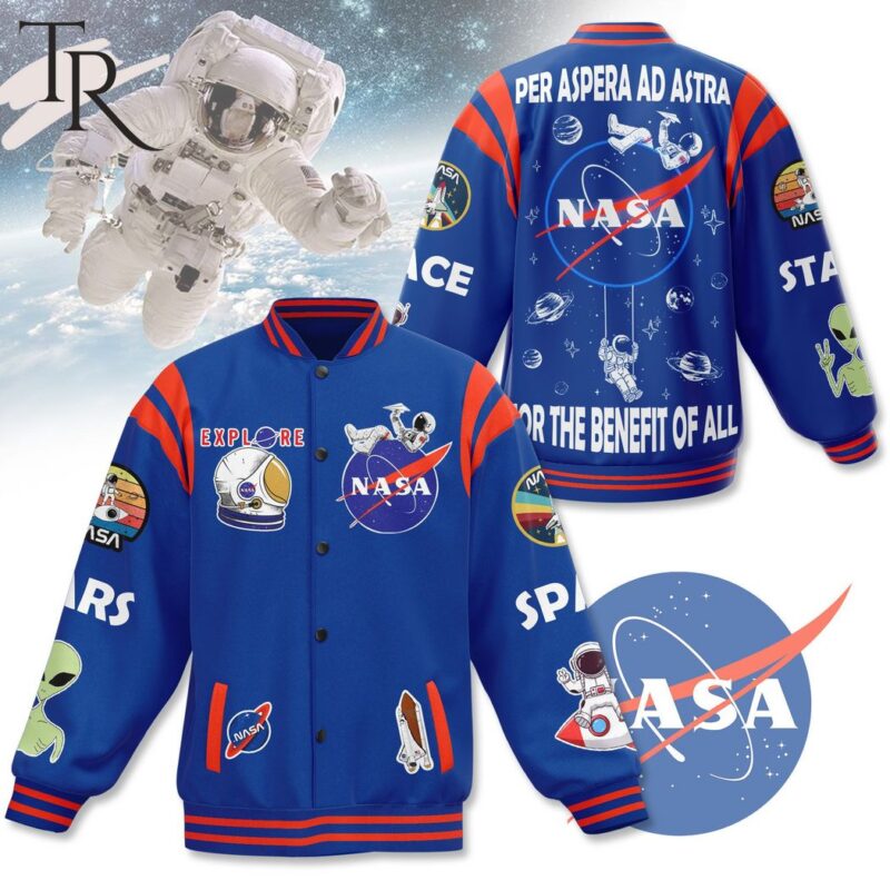 Nasa Per Aspera Ad Astra For The Benefit Of All Baseball Jacket TBJ1087