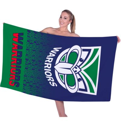 New Zealand Warriors Rectangle Beach Towel WBT1169 1