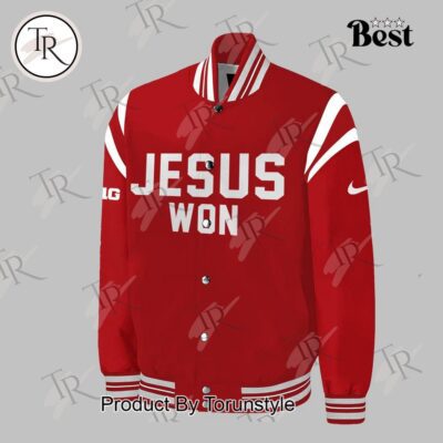 Ohio State Jesus Won Baseball Jacket TBJ1094 1