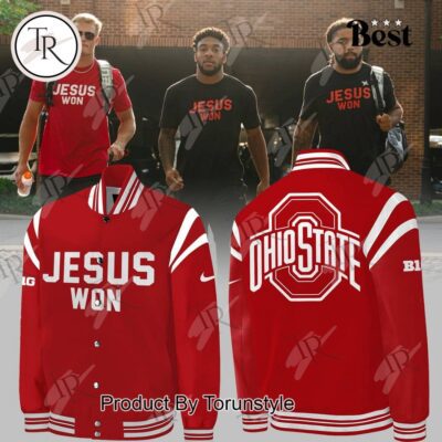 Ohio State Jesus Won Baseball Jacket TBJ1094