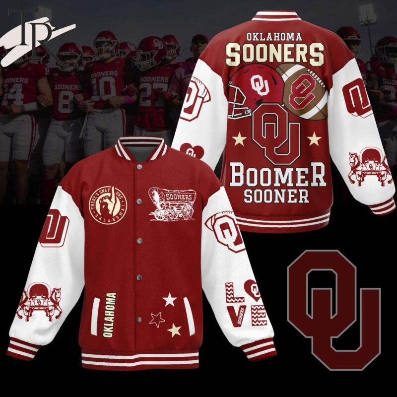 Okalahoma Sooners Boomer Sooner Baseball Jacket TBJ1096