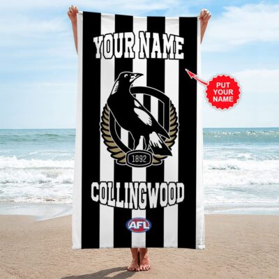 Personalized Collingwood FC Rectangle Beach Towel WBT1161