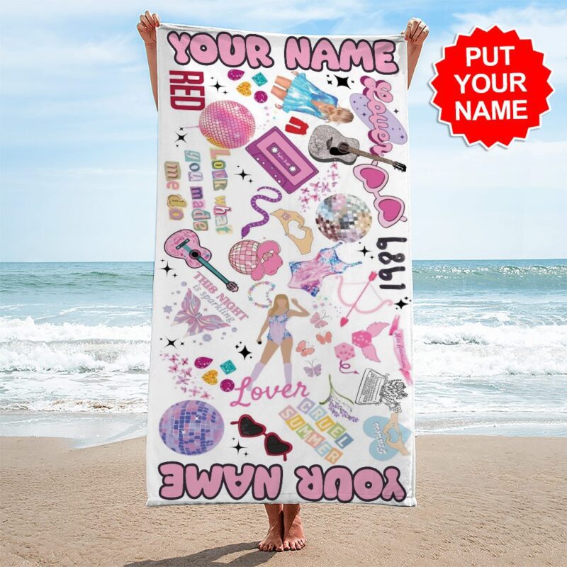 Personalized Taylor Swift Rectangle Beach Towel WBT1028