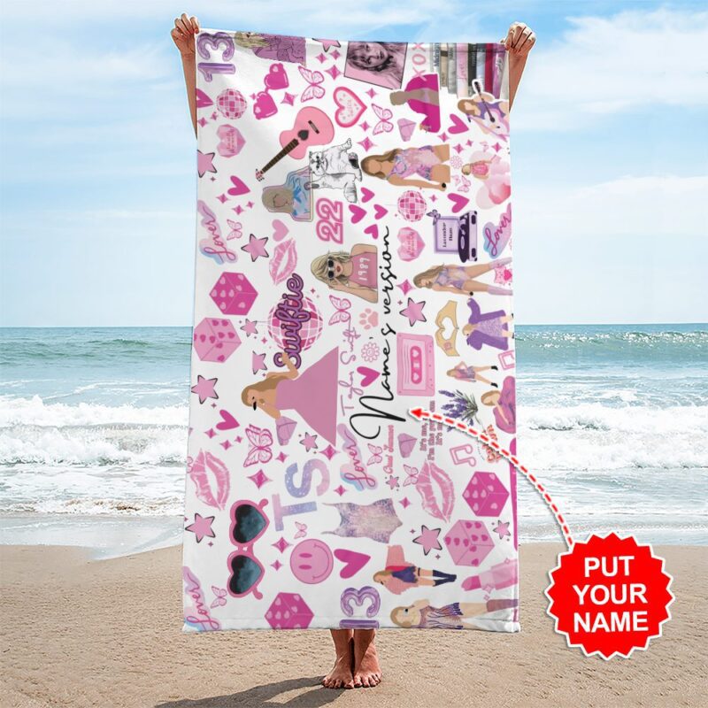 Personalized Taylor Swift Rectangle Beach Towel WBT1114 1