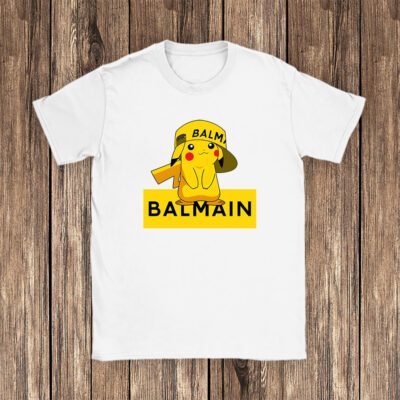 Pikachu Balmain Unisex T Shirt Cotton Tee TAT14336 1