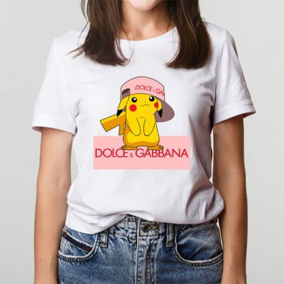 Pikachu Dolce Gabbana Unisex T Shirt Cotton Tee TAT14342 3