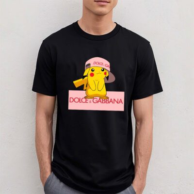Pikachu Dolce Gabbana Unisex T Shirt Cotton Tee TAT14342 4
