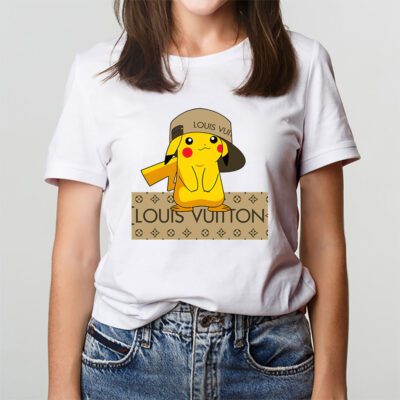 Pikachu Louis Vuitton Unisex T Shirt Cotton Tee TAT14344 3