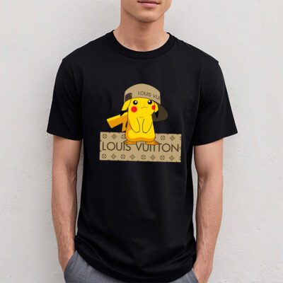 Pikachu Louis Vuitton Unisex T Shirt Cotton Tee TAT14344 4