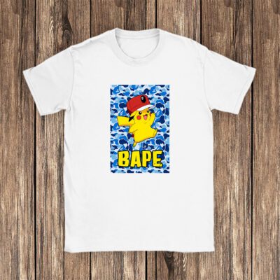 Pikachu Pokemon Bape Unisex T Shirt TAT5547 1