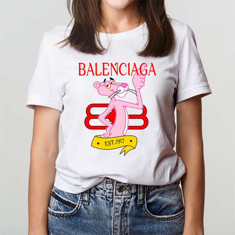 Pink Panther Balenciaga Unisex T Shirt Cotton Tee TAT8324 3