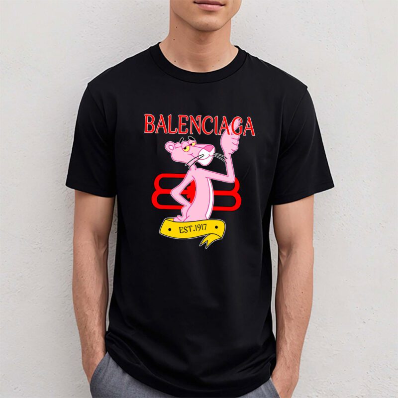 Pink Panther Balenciaga Unisex T Shirt Cotton Tee TAT8324 4