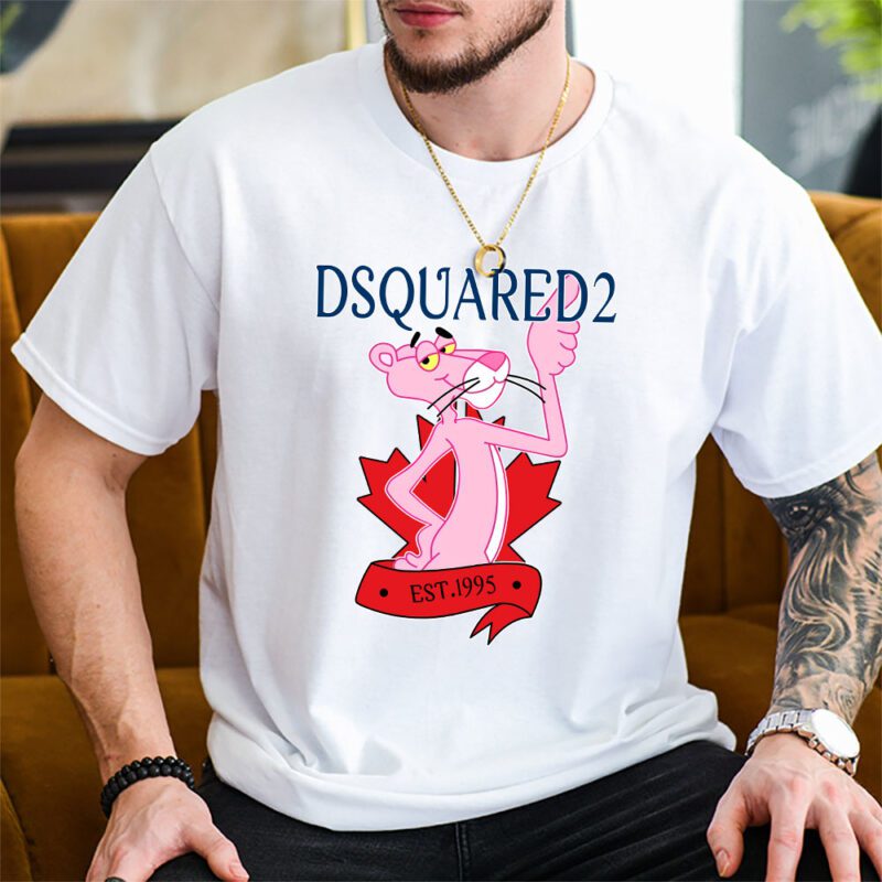 Pink Panther Dsquared2 Unisex T Shirt Cotton Tee TAT8328 2