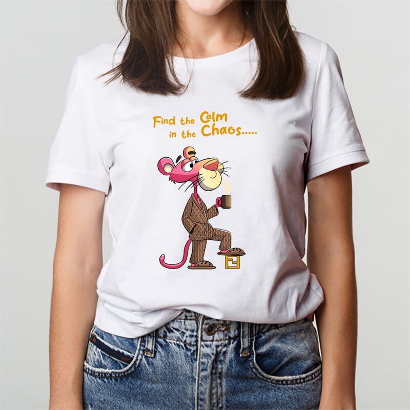 Pink Panther Fendi Unisex T Shirt Cotton Tee TAT7620 3
