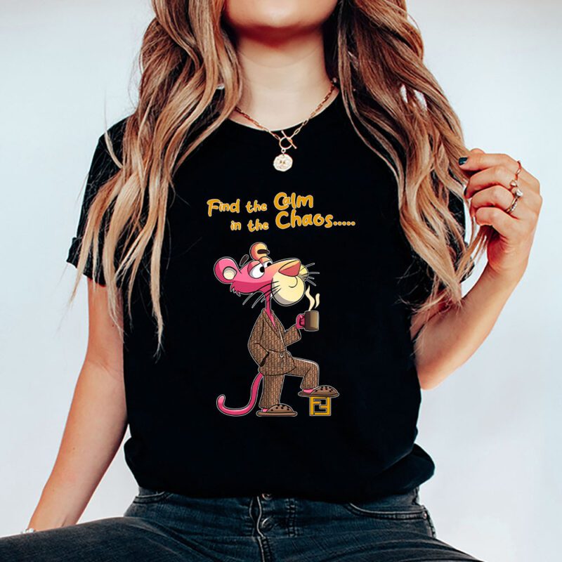 Pink Panther Fendi Unisex T Shirt Cotton Tee TAT7620 5