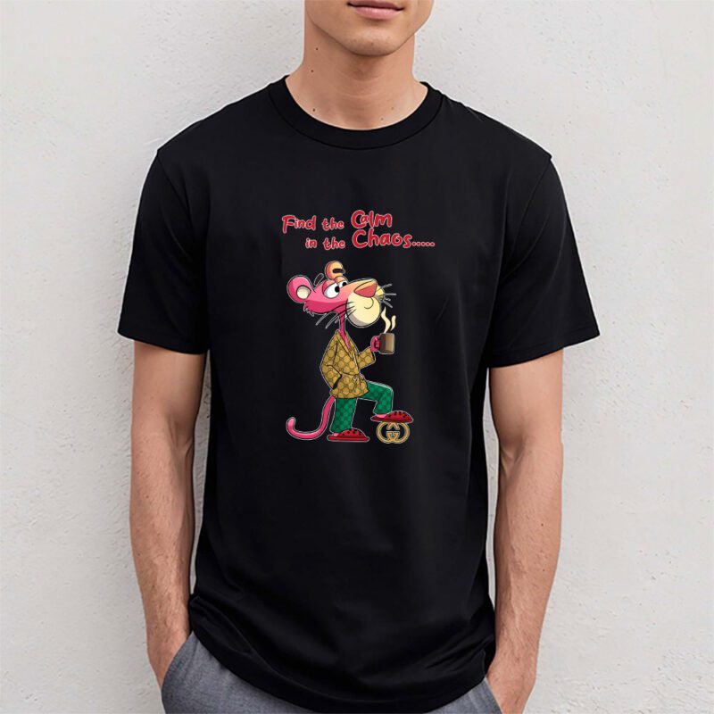 Pink Panther Gucci Unisex T Shirt Cotton Tee TAT7086 4