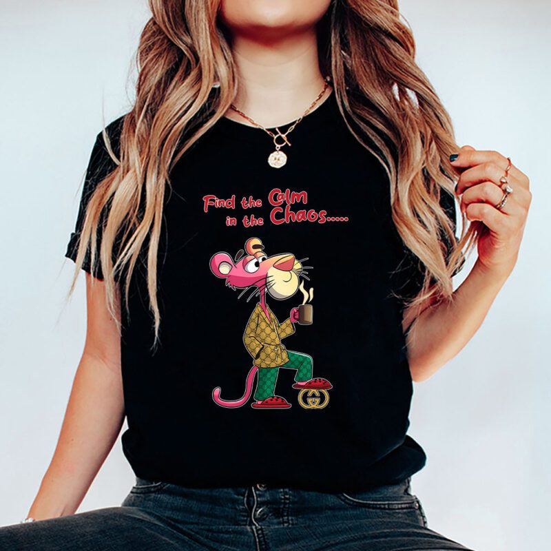 Pink Panther Gucci Unisex T Shirt Cotton Tee TAT7086 5