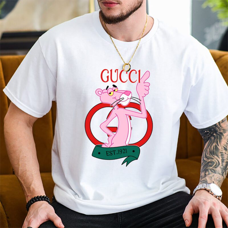 Pink Panther Gucci Unisex T Shirt Cotton Tee TAT8332 2