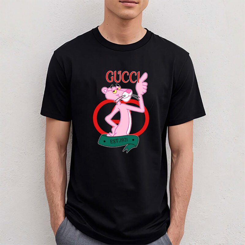 Pink Panther Gucci Unisex T Shirt Cotton Tee TAT8332 4