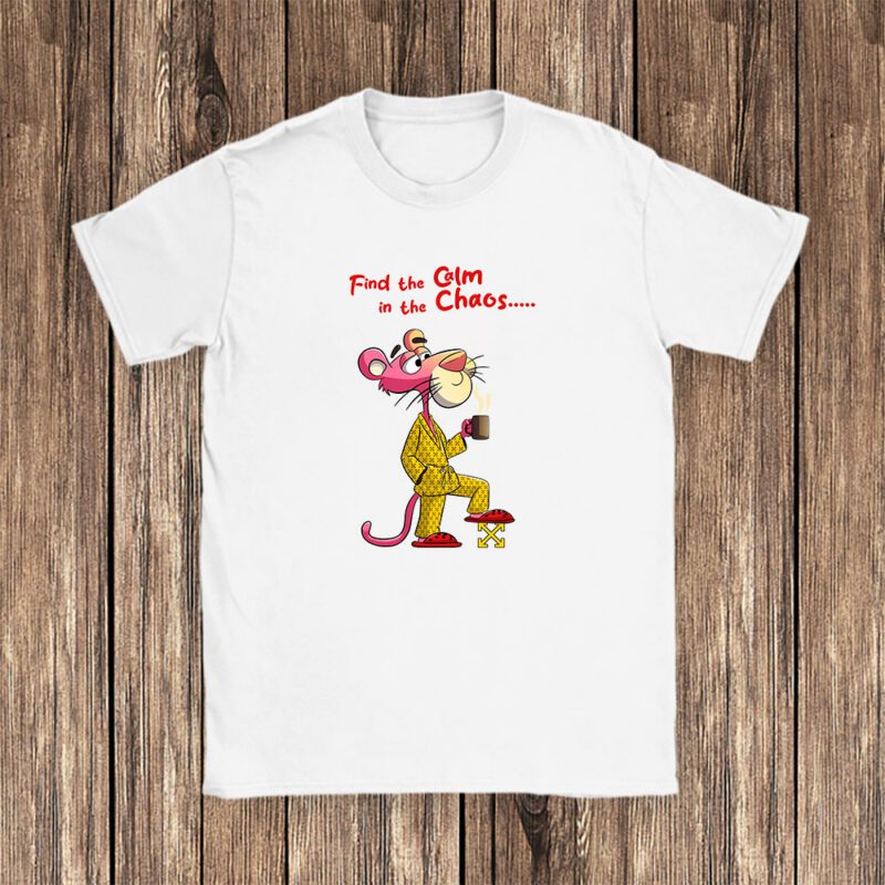 Pink Panther Off White Unisex T Shirt Cotton Tee TAT7622 1