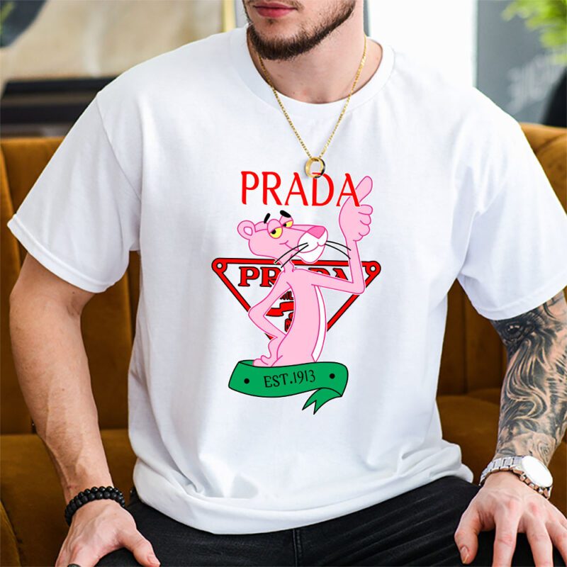 Pink Panther Prada Unisex T Shirt Cotton Tee TAT8336 2