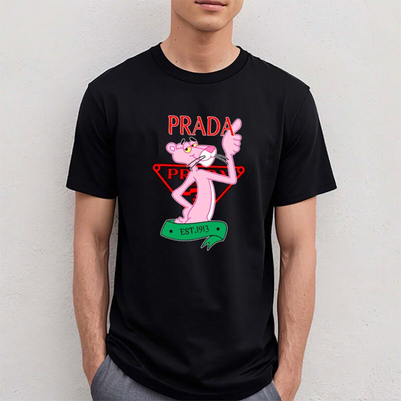 Pink Panther Prada Unisex T Shirt Cotton Tee TAT8336 4