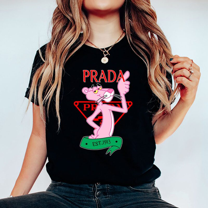 Pink Panther Prada Unisex T Shirt Cotton Tee TAT8336 5