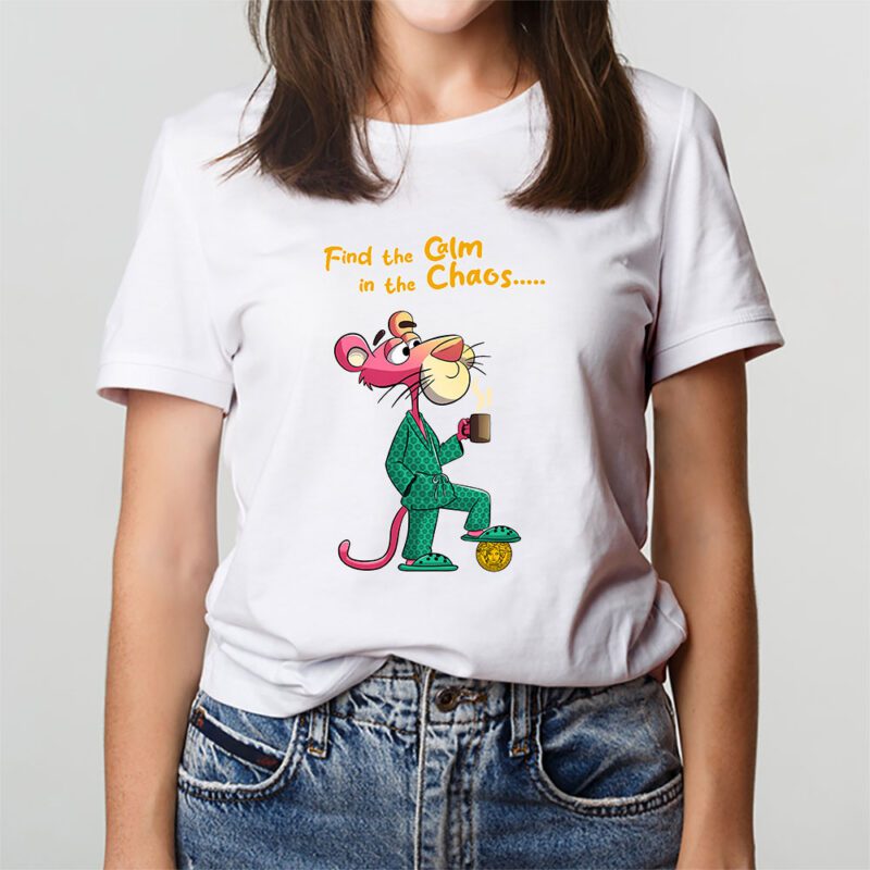 Pink Panther Versace Unisex T Shirt Cotton Tee TAT7625 3