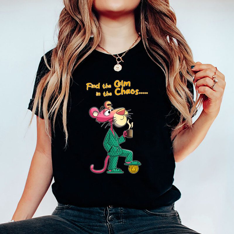 Pink Panther Versace Unisex T Shirt Cotton Tee TAT7625 5