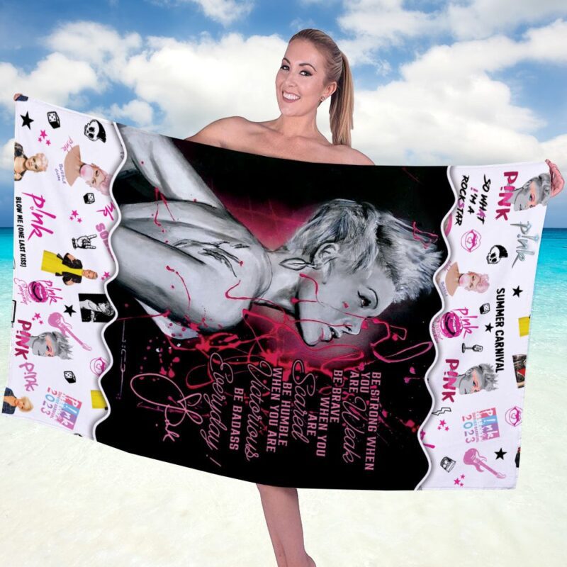 Pnk Rectangle Beach Towel WBT1007 1