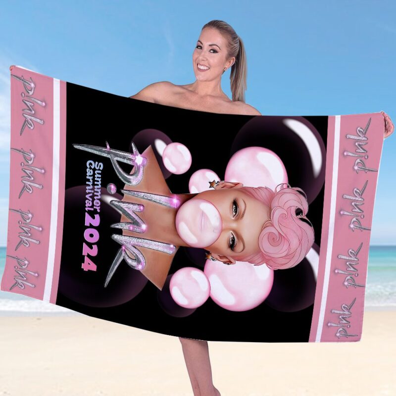 Pnk Rectangle Beach Towel WBT1031 1
