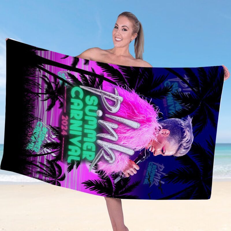 Pnk Rectangle Beach Towel WBT1037 1