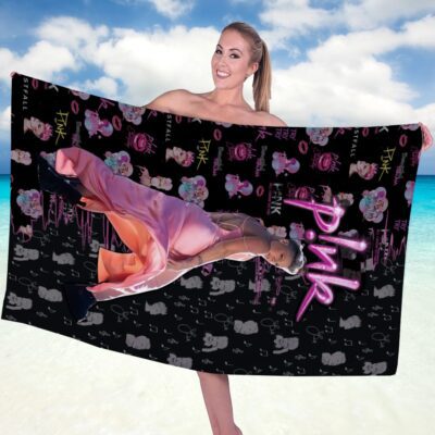 Pnk Rectangle Beach Towel WBT1105 1