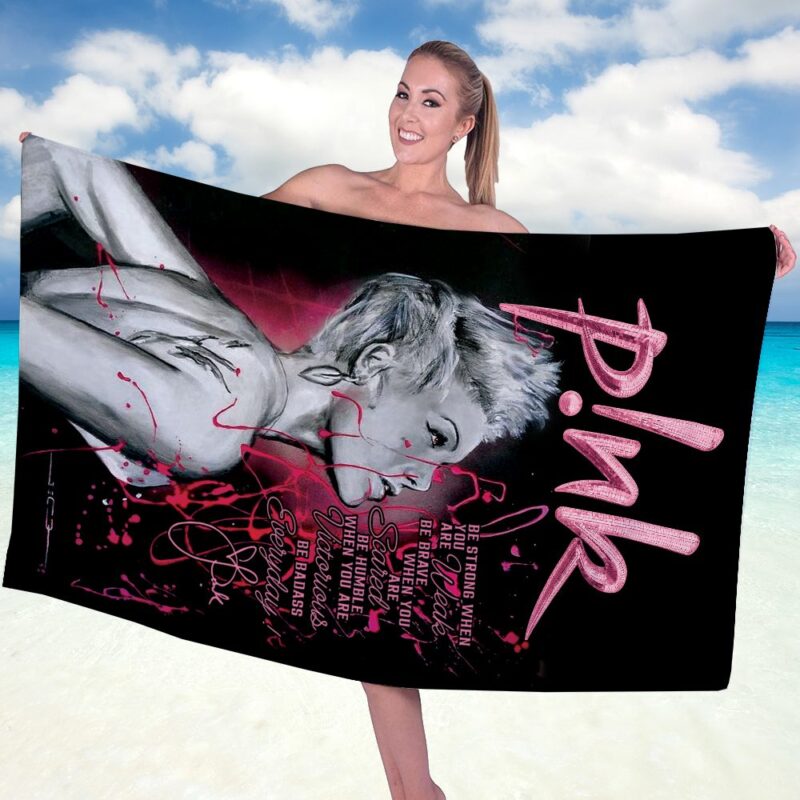 Pnk Rectangle Beach Towel WBT1112 1