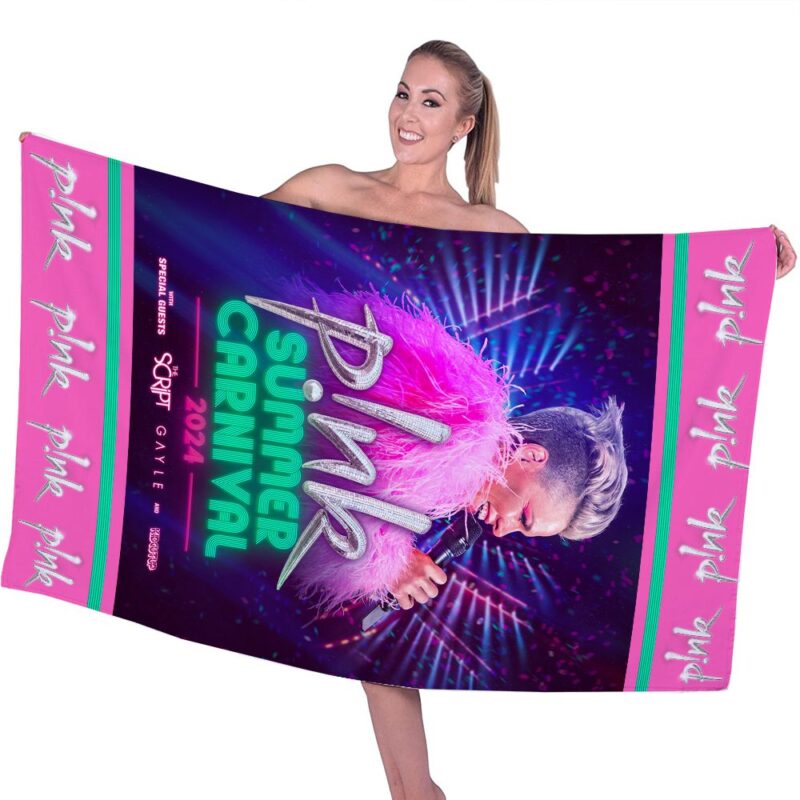 Pnk Rectangle Beach Towel WBT1146 1